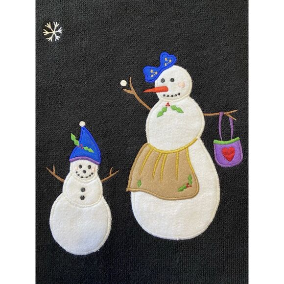 Croft & Barrow Women's Vest Snowmen Christmas Tree Brass Buttons Size 2XL - Picture 8 of 10